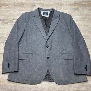 Tailorbyrd Blazer Sport Coat Mens 48R Gray Stretch Two Button Jacket Performance